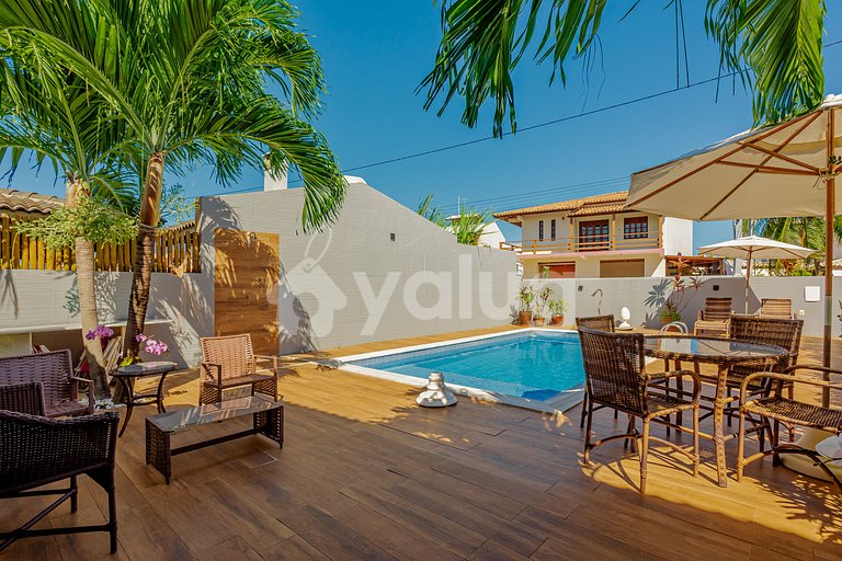 GB157 Casa c/ 4 suítes e piscina 500m da Praia Guarajuba