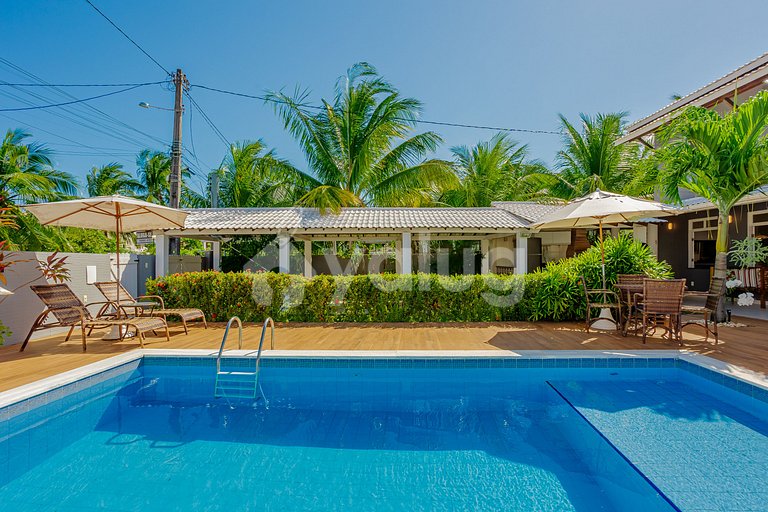 GB157 House with 4 suites and pool 500m from Beach Guarajuba