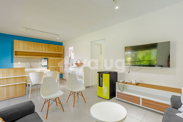 GB158 Apartamento perfecto 3/4 en Cond. c/ piscina Guarajúba