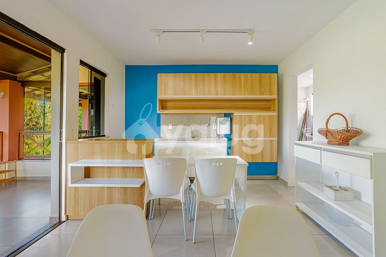 GB158 Apartamento perfecto 3/4 en Cond. c/ piscina Guarajúba