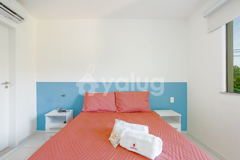 GB158 Apartamento perfecto 3/4 en Cond. c/ piscina Guarajúba
