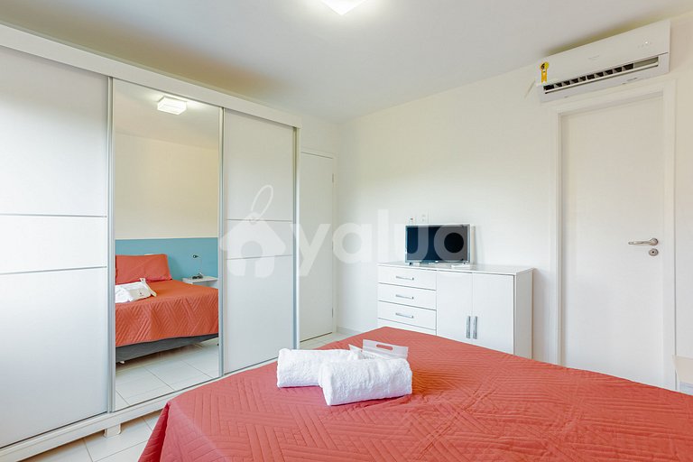GB158 Apartamento perfecto 3/4 en Cond. c/ piscina Guarajúba