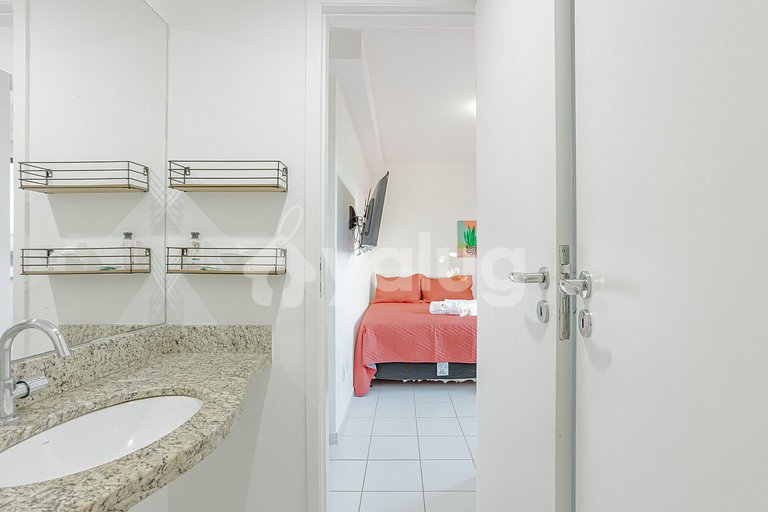 GB158 Apartamento perfecto 3/4 en Cond. c/ piscina Guarajúba