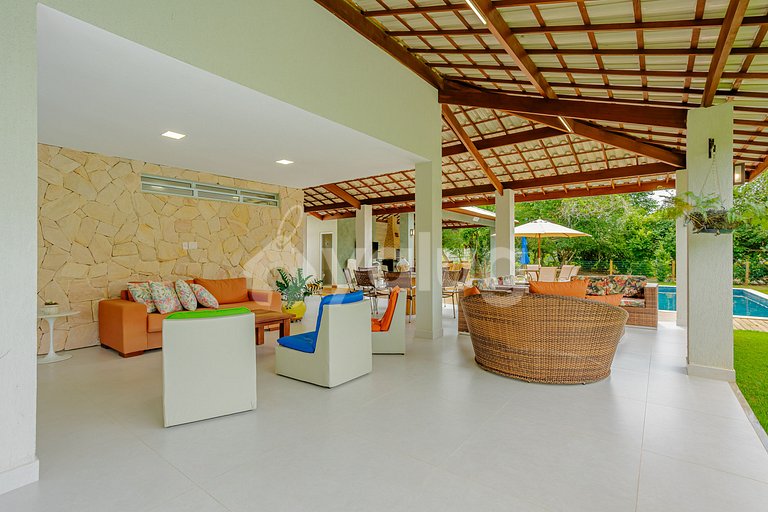 IT145 Casa perfecta con piscina C/ Hidro 4 suites Itacimirim
