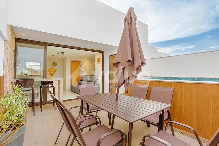 IT146 Duplex Pé na Areiada Praia c/ Jacuzzi 3 suítes