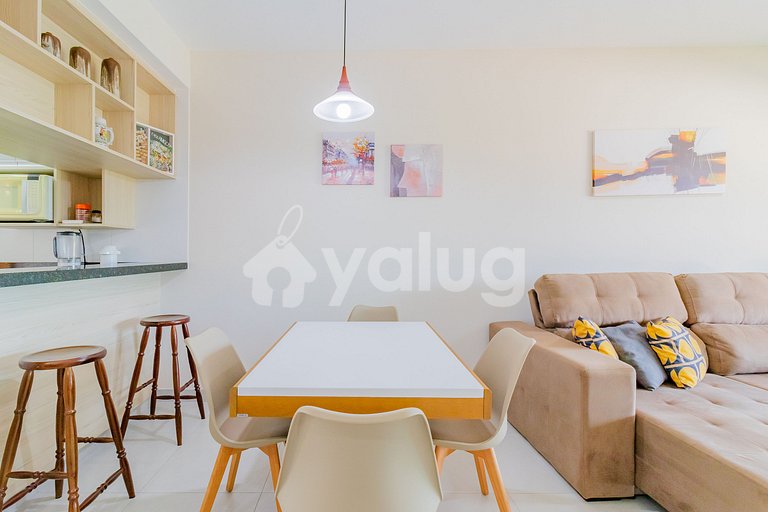 Apartamento aconchegante, 2 suítes - Guarajuba