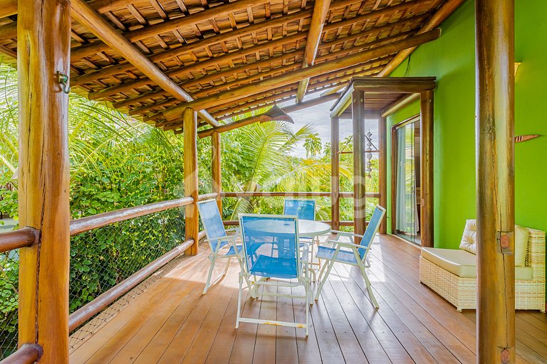 Hermoso Bungalow Dúplex 2 Suites Pé na Areia, Itacimirim