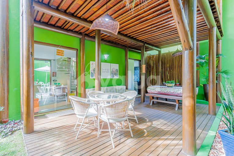 Hermoso Bungalow Dúplex 2 Suites Pé na Areia, Itacimirim