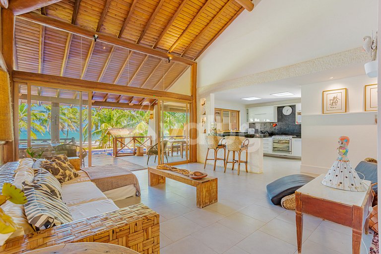 Spectacular house with 5 suites on the sand - Guarajuba