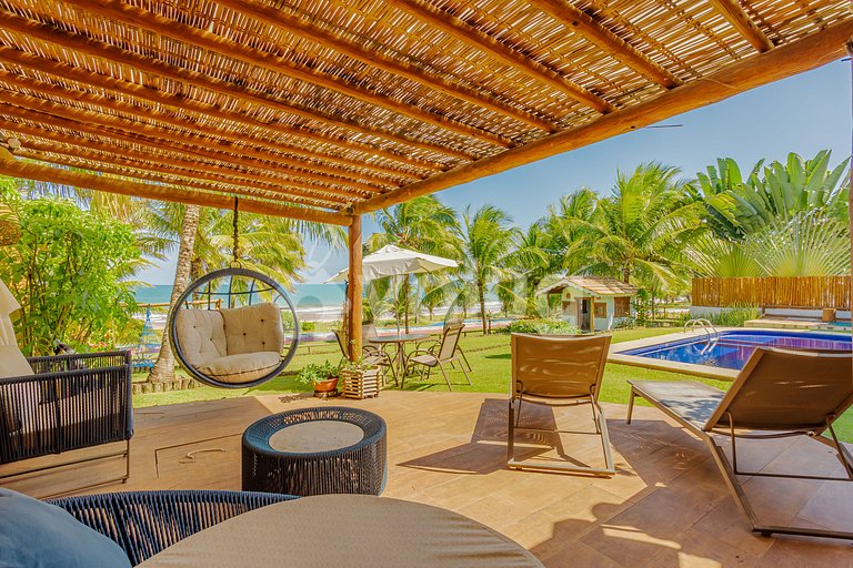 Spectacular house with 5 suites on the sand - Guarajuba